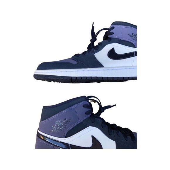 DEADSTOCK Nike Air Jordan 1 Mid Obsidian Sanded Purple Size 12 - Picture 11 of 12
